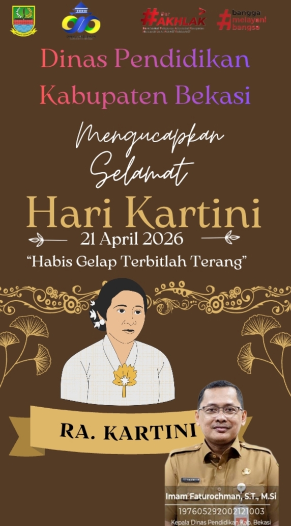 DINAS PENDIDIKAN KABUPATEN BEKASI MENGUCAPKAN SELAMAT HARI KARTINI 21 APRIL 2026