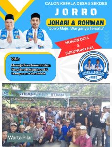 CALON KADES JORRO JOHARI-ROHIMAN: BANGUN DESA TRANSPARAN, EKONOMI KUAT, DAN INFRASTRUKTUR MERATA