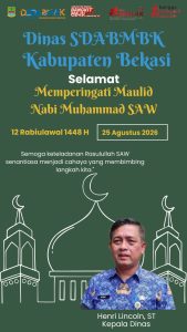 DINAS SDABMBK KABUPATEN BEKASI MENGUCAPKAN SELAMAT MEMPERINGATI MAULID NABI MUHAMMAD SAW 12 RABIULAWAL 1448H