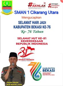 SMAN 01 CIKARANG UTARA MENGUCAPKAN SELAMAT HARI JADI KABUPATEN BEKASI KE-26