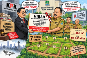 KPK Hibahkan 7 Bidang Tanah Rampasan Senilai Rp3,65 Miliar ke Pemkot Bekasi, Bakal Jadi Polder