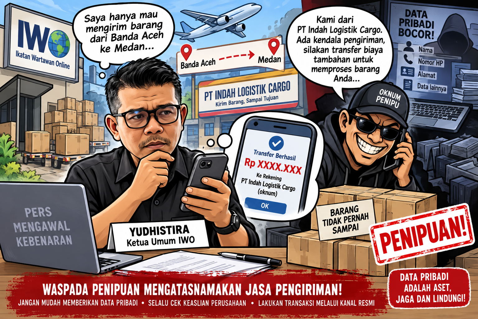 Ketum IWO Yudhistira Jadi Korban Penipuan, Kuasa Hukum Layangkan Somasi ke Indah Logistik