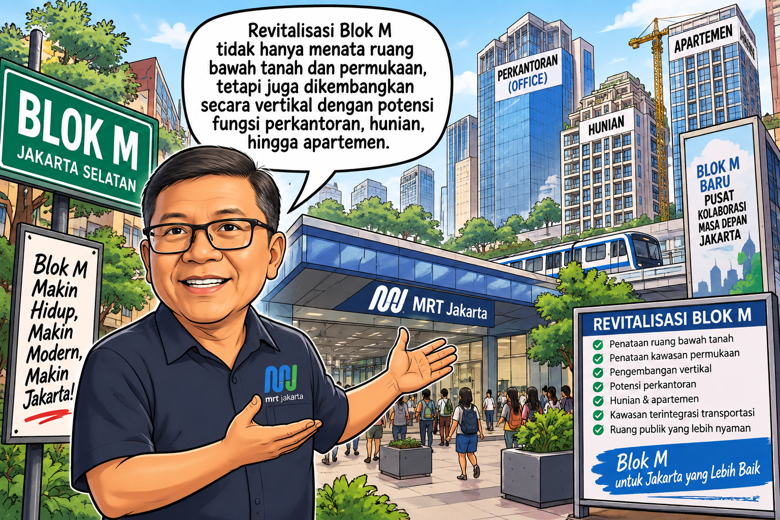 Tak Lagi Sekadar Transit, Blok M Disiapkan Jadi Kawasan Vertikal Modern