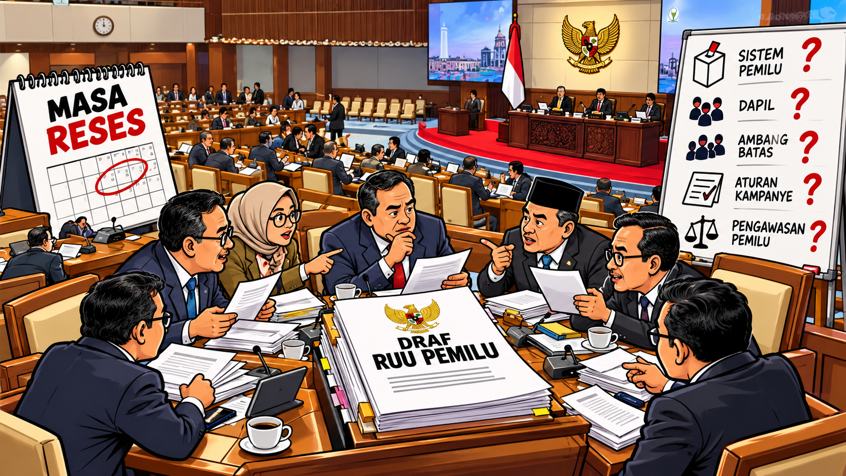 DPR Bahas RUU Pemilu di Masa Reses, Parliamentary Threshold hingga Kursi DPR Jadi Sorotan