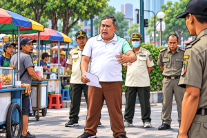 Tri Adhianto Tegur Keras Satpol PP Kota Bekasi, PKL Kembali Berjualan di Badan Jalan Saat CFD