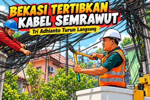 Tri Adhianto Tertibkan Kabel Semrawut di Jalan Pangeran Jayakarta, Bekasi Siapkan Sistem Ducting Bawah Tanah